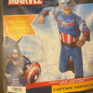Marvel Captain America Kids Costume - Blue, Red, White